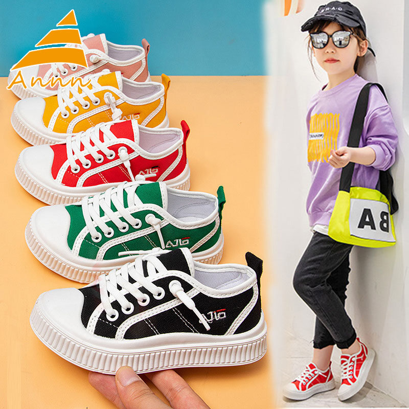 Annn store giày vải cho trẻ em giày vải thoải mái đế mềm cho bé trai giày thường ngày thoáng khí bốn mùa cho bé gái