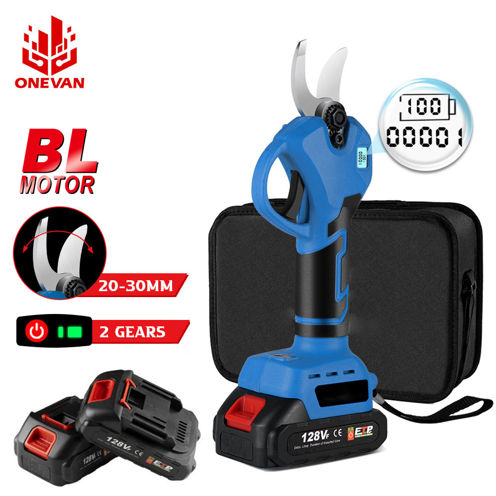 30mm kéo cắt cành cây máy cắt tỉa 1280w 30mm động cơ điện không chổi than với màn hình lcd 2 bánh răng kéo điện cây cảnh máy cắt cành không dây dụng cụ làm vườn dụng cụ tạo cảnh quan cho pin makita 18v
