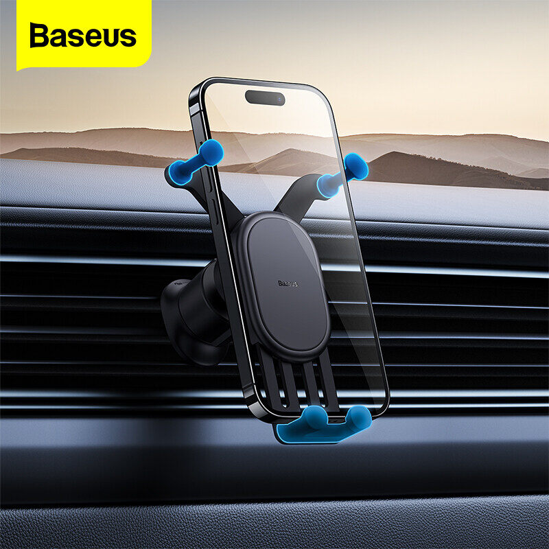 Baseus Car Phone Holder for Car Air Vent Mount Phone Holder Stand for iPhone Samsung Metal Gravity Mobile Phone Holder