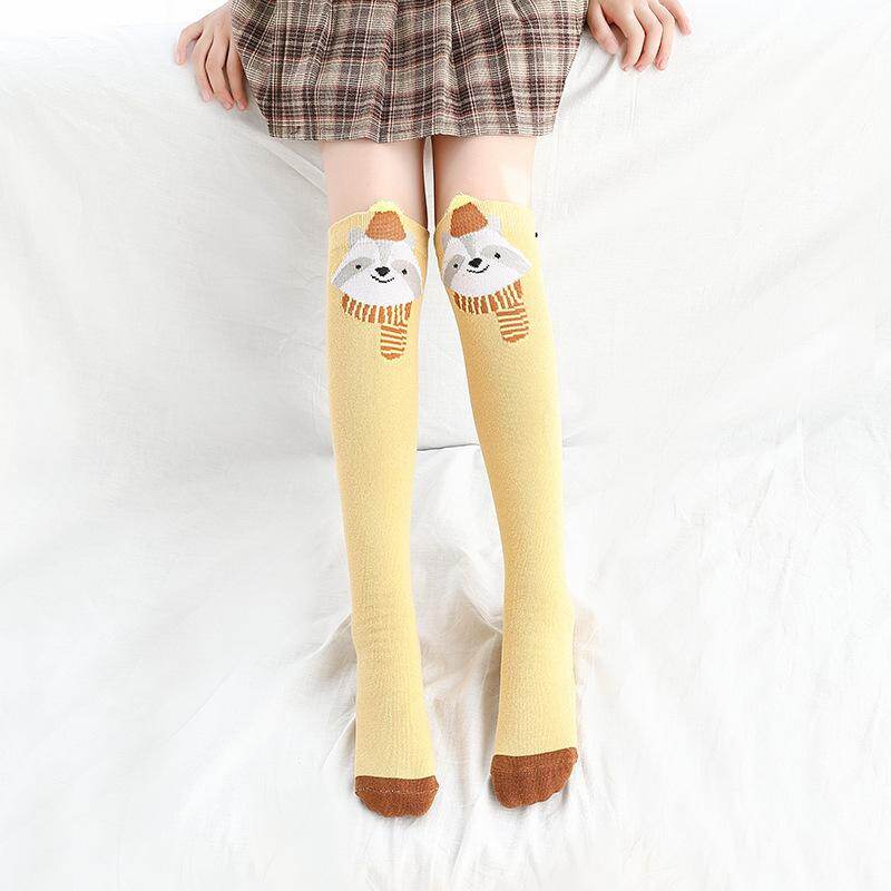 Vớ cotton dài in hoạt hình mềm mại cho bé gái 3-8 tuổi Kidlove  - INTL