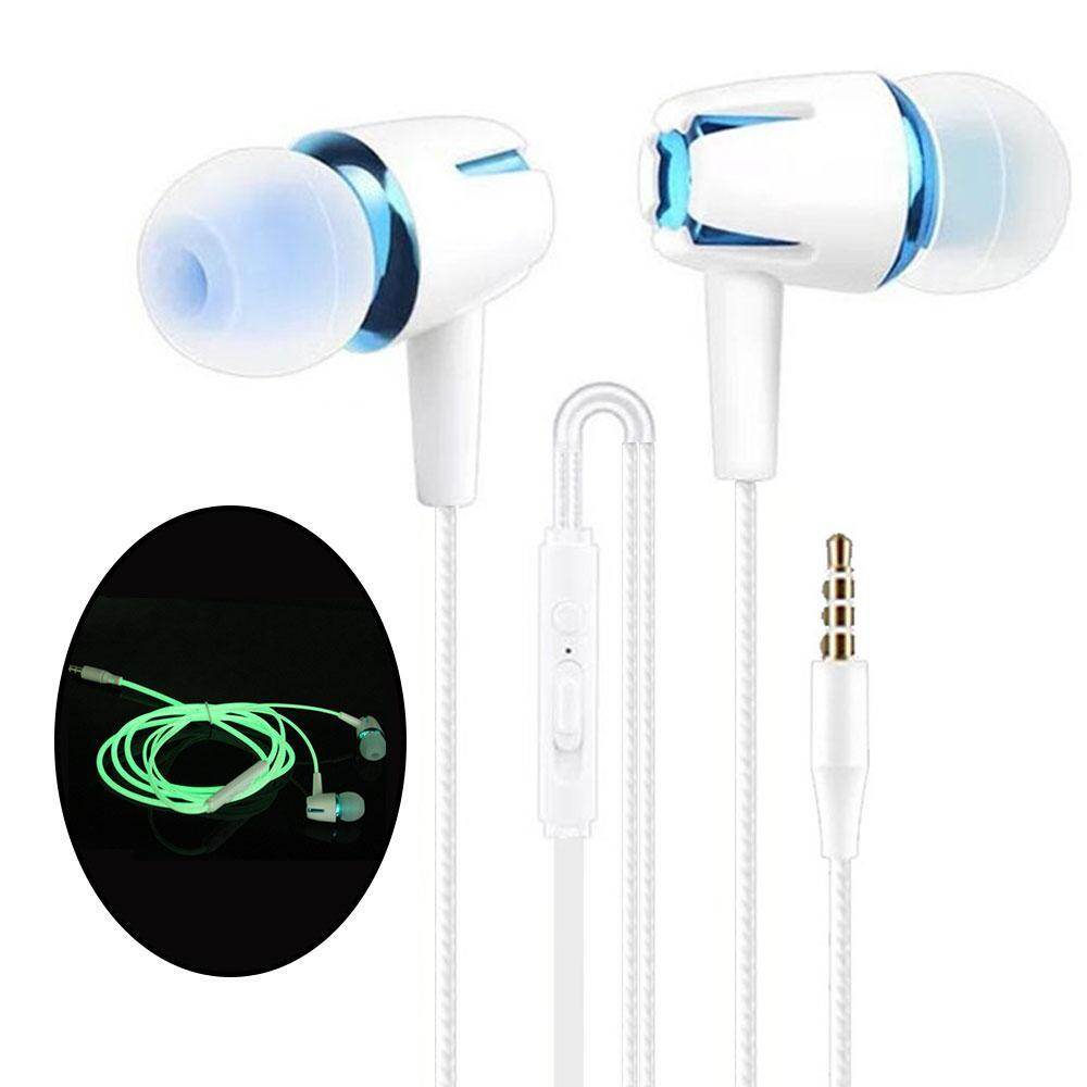Tai Nghe Nhét Tai 3.5Mm, Tai Nghe Thể Thao Phát Sáng, Phát Sáng Vào Ban Đêm, Có Mic Cho Điện Thoại Thông Minh