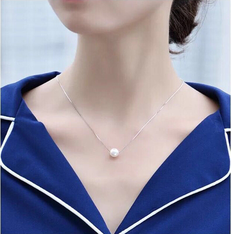 Vòng Cổ Ngọc Trai Mặt Dây Chuyền Tự Nhiên Chính Hãng Bằng Bạc Thật 925 Dành Cho Nữ Thời Trang Cửa Hàng Sáng Tạo Trang Sức Unisilver Dành Cho Bạn Gái Quà Tặng Ngày Valentine