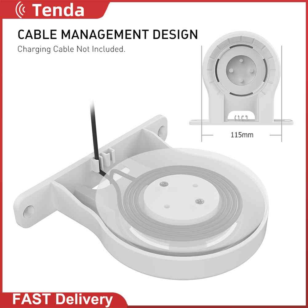 Mini Smart Speaker Wall Mount Hanger Built-in Cable Management Space Saving Bracket Wall Shelf ABS Plastic for Google Nest WiFi Wireless Router/Google Home Mini/Nest Mini