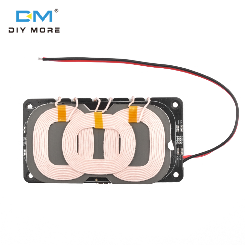 Diymore xe 3-cuộn dây 18w/20w công suất cao mô-đun bộ sạc không dây loại-c giao diện dc12v 24v type-c qi không dây sạc nhanh sạc mô-đun máy phát mạch bảng cuộn dây thu