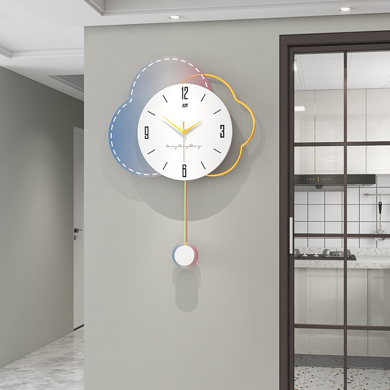 Hangdianđồng hồ nhà hàng nghệ thuật trang trí đồng hồ treo tường phòng khách sáng tạo đồng hồ treo tường cá nhân đồng hồ đơn giản gia dụng treo tường