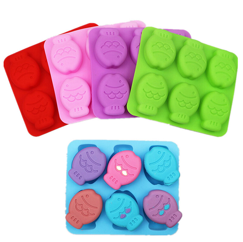 Hình dạng cá bánh fondant khuôn silicon khuôn xà phòng làm thủ công