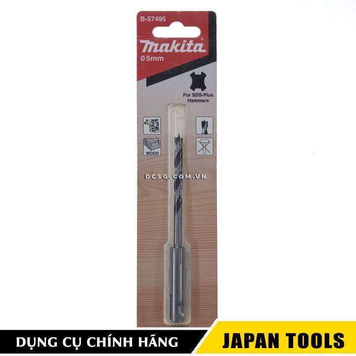 Mũi khoan gỗ 5.0x116mm chuôi gài makita b-57495 | japan tools
