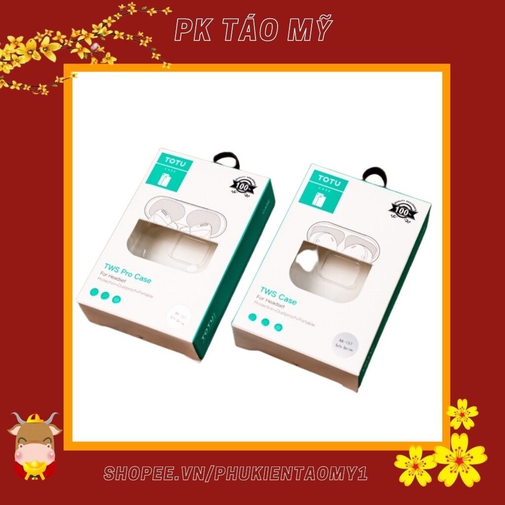 [HCM]Ốp Airpods Silicone Mềm Trong Suốt  Totu Cực Chất