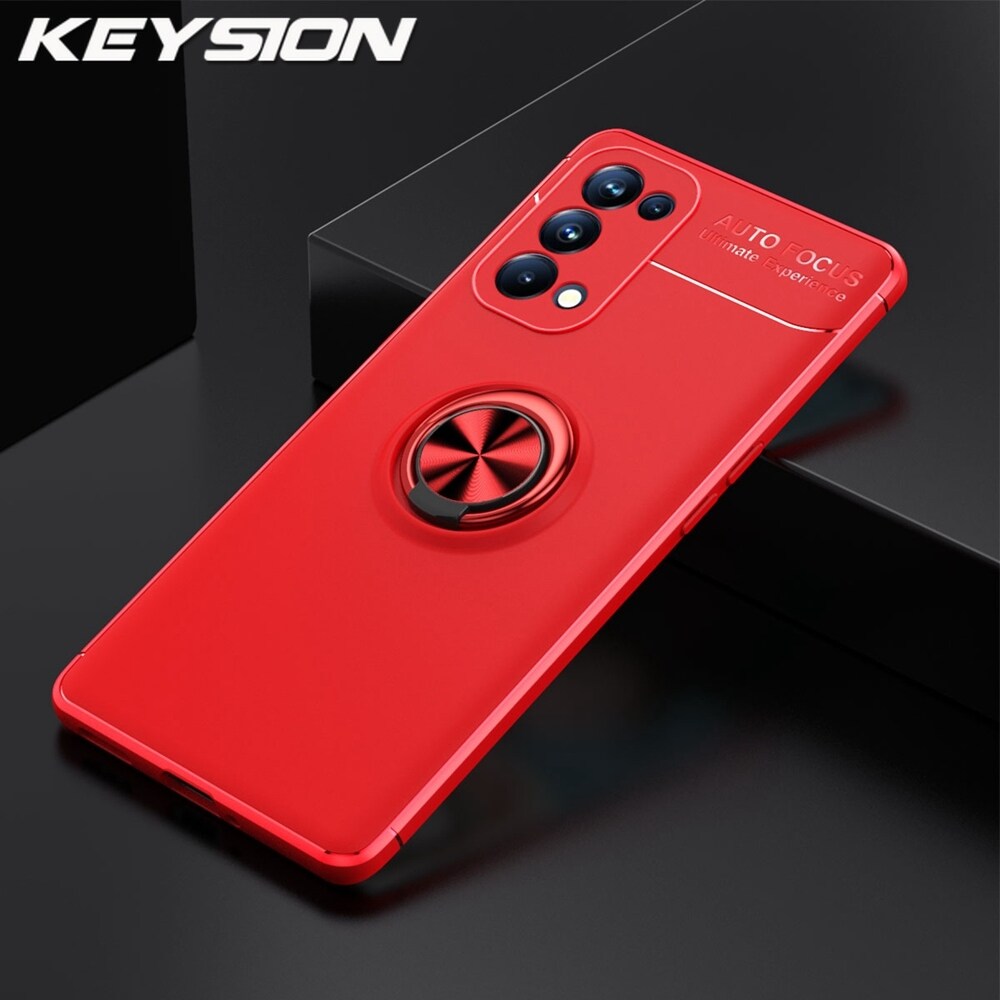 Ốp Chống Sốc KEYSION Dành Cho OPPO, Vòng Kim Loại Silicon 4G A74 A54 5G A53S A55 A95 A94 A93 Ốp Lưng Điện Thoại Dành Cho OPPO F19 Pro + Plus