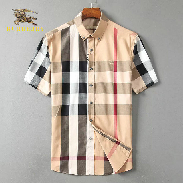 Áo sơ mi nam kẻ sọc thời trang burberry chất lượng cao, áo sơ mi nam dài tay kẻ sọc mềm áo sơ mi kẻ sọc thường ngày có khuy của nam