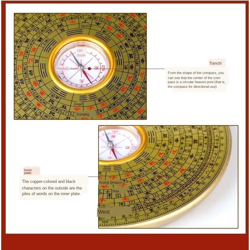 Feng Shui Compass Comprehensive Disk High-precision Professional Feng Shui Compass Small Compass Comprehensive Compass to Carry