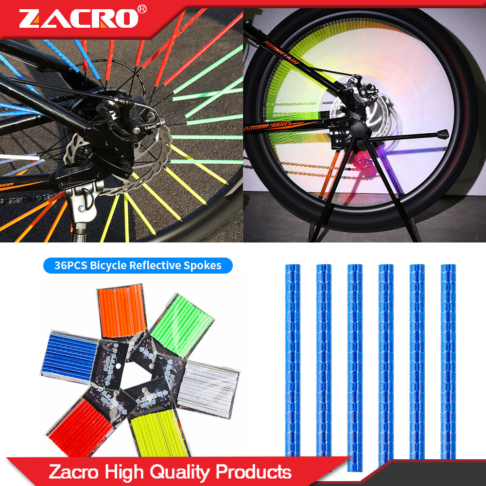 Zacro 36 chiếc đèn phản quang nan hoa bánh xe đạp xe đạp đèn kẹp phản quang vòng nan hoa phản quang nhiều màu cho xe đạp bay chết 6 màu chọn hàng có sẵn