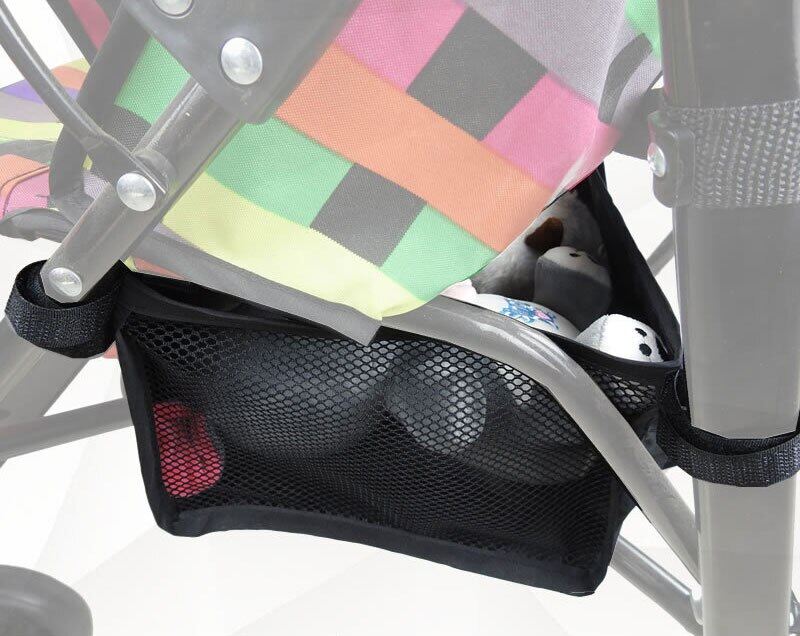 Baby Accessories Bag For A Stroller Wheelchair Organizer Newborn Pushchair Attachable Bottom Basket Bottle Diaper Storage Bag