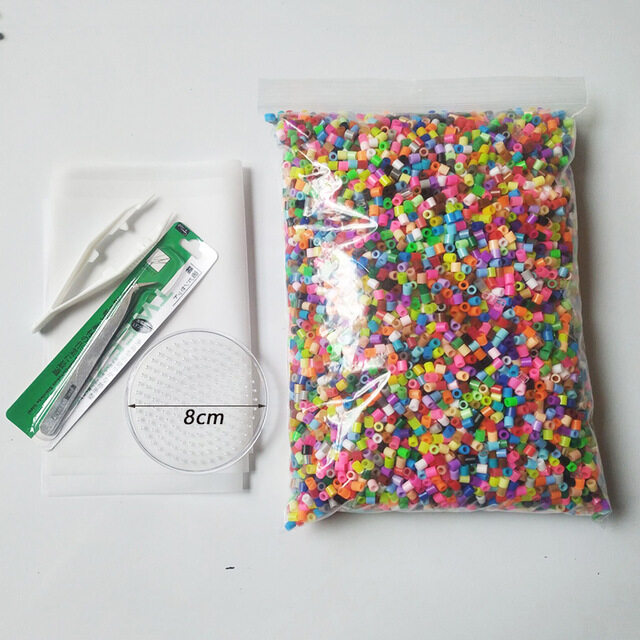 500G 8000Pcs 5Mm Hama ลูกปัด (1แม่แบบ + 3ไอรอนกระดาษ + 2แหนบ) Mini Hama ลูกปัดฟิวส์ Diy ของเล่นเพื่อการศึกษาเด็กจัดส่งฟรี