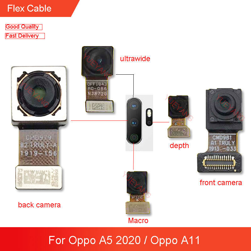 Original Front Back Camera For Oppo A5 2020 Oppo A11 Main Facing