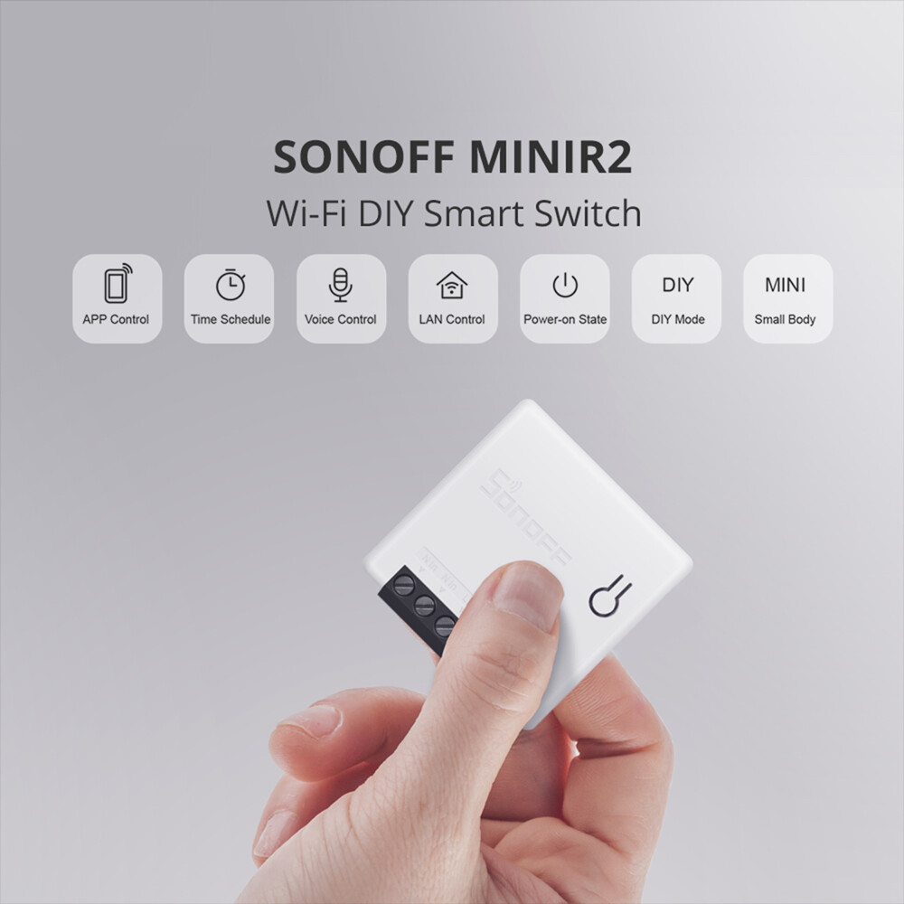 ITEAD SONOFF MINIR2 Công Tắc Thông Minh Wi-Fi Hai Chiều Công Tắc Thông Minh (Nâng Cấp MINI) EWeLink APP Kiểm Soát Thời Gian DIY Cảnh Thông Minh Điều Khiển Bằng Giọng Nói Làm Việc Với Nhà AlexaGoogle