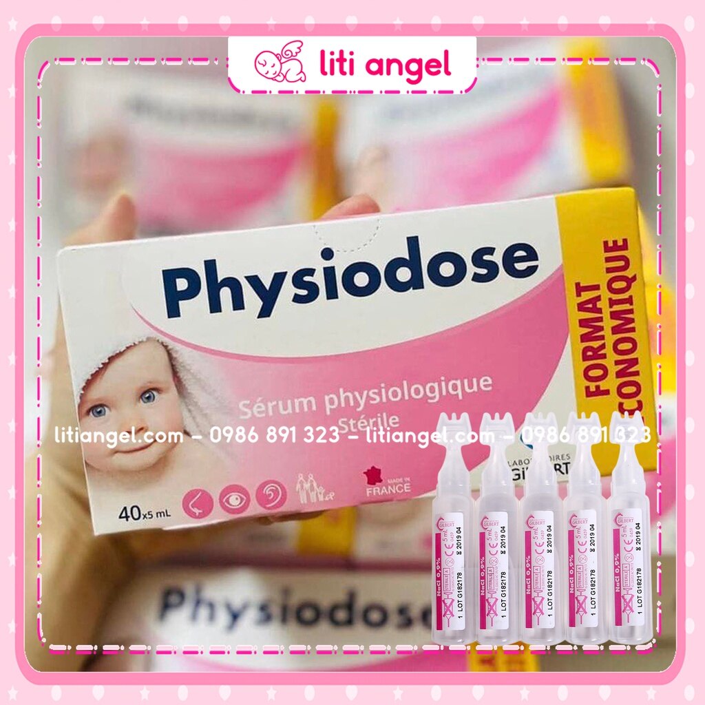 Nước Muối Sinh Lý Physiodose Vệ sinh mắt, mũi, miệng cho bé