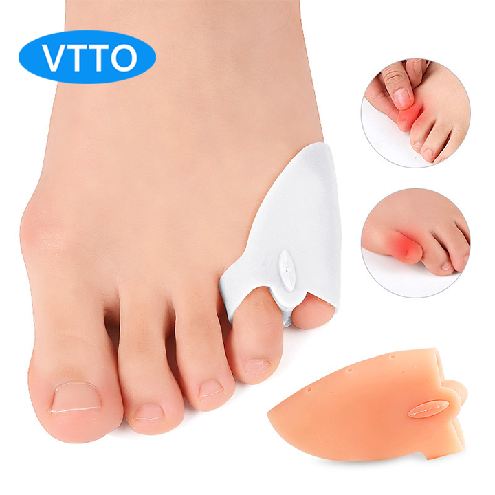 VTTO 2pcs=1pair Hammer Toes Separator Gel Silicone Foot Care Tools Thumb Bunion Corrector Hallux Valgus Protector Orthopedic