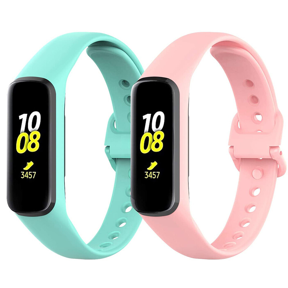 2 Dây Đai Gói Tương Thích Với SM-R220 Samsung Galaxy Fit2 Dây Đeo Cổ Tay Silicon Mềm Dành Cho Samsung Galaxy Fit 2