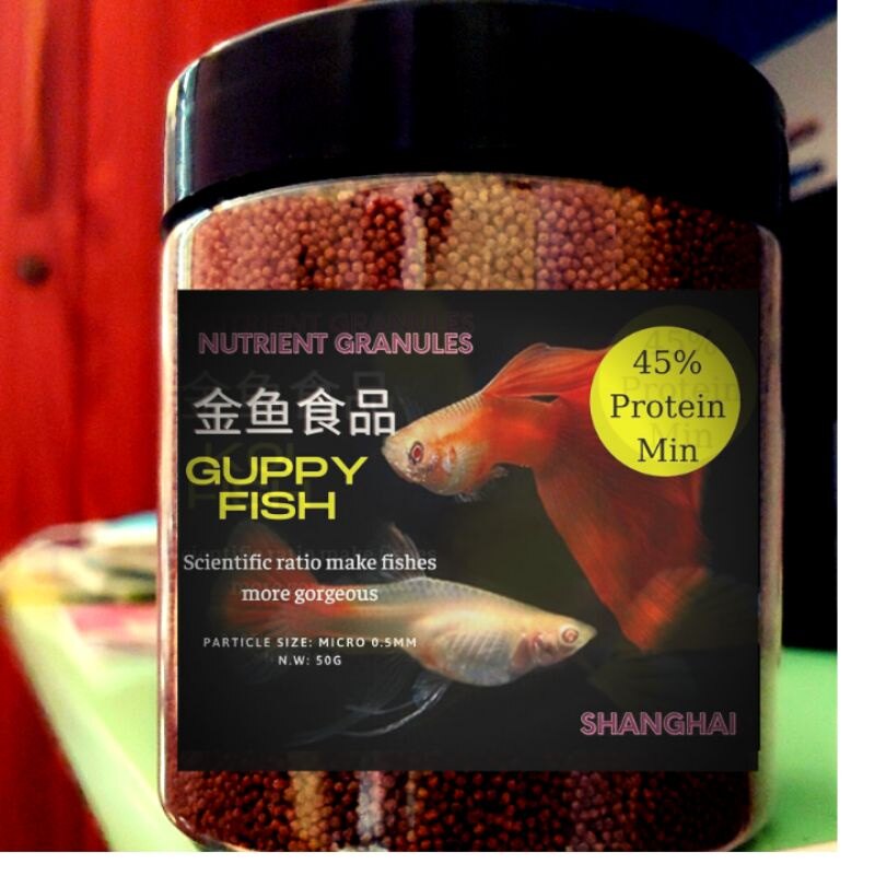 Cám cá 7 màu bố mẹ Sanghai 45,% đạm cho cá to khoẻ, lên màu cực đẹp