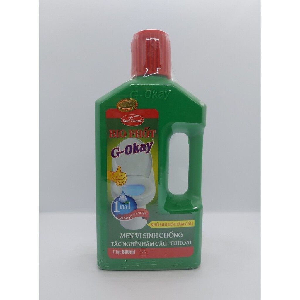 Men vi sinh chống tắc nghẽn hầm cầu - tự hoại bio-phốt g-okay 800ml