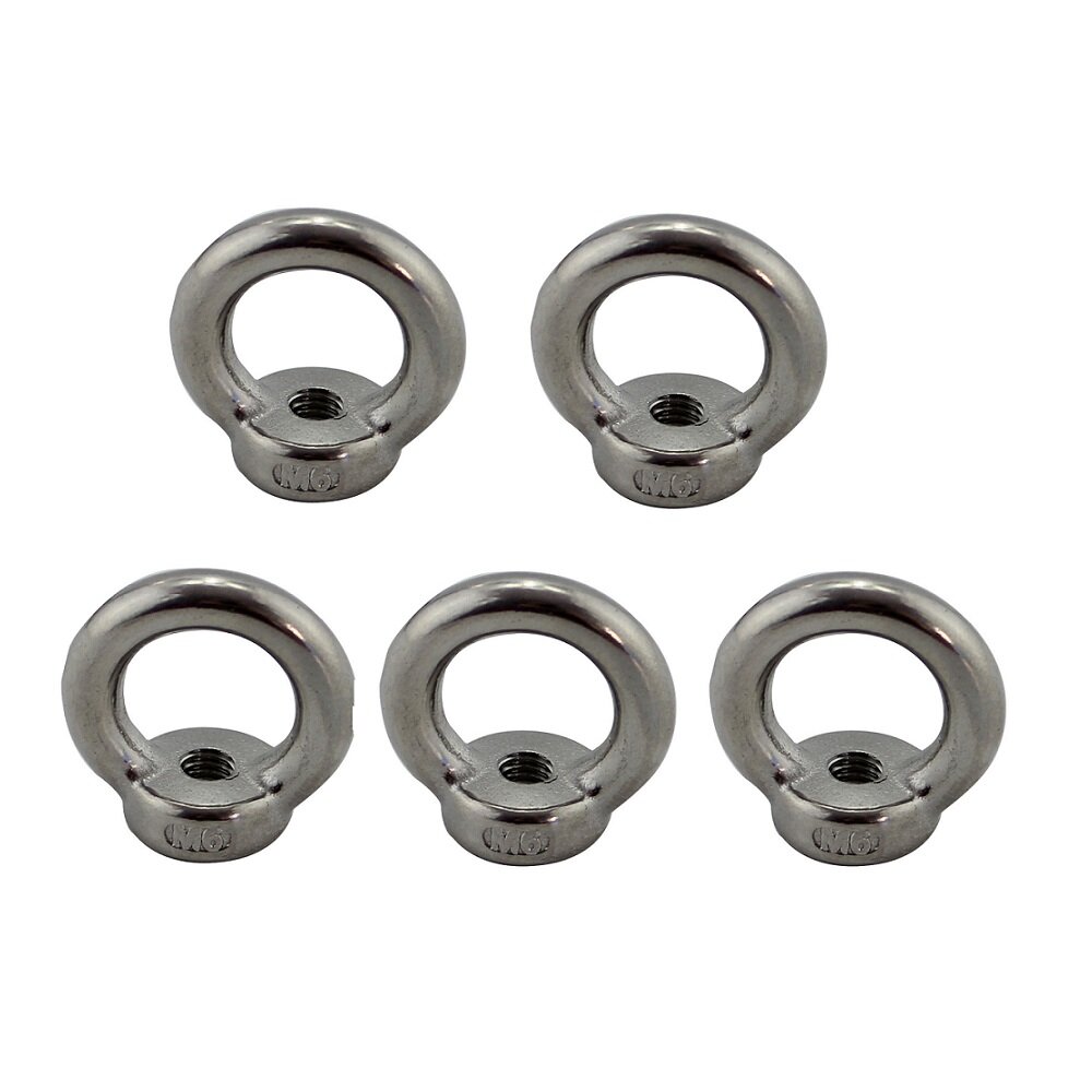 5 chiếc đai ốc mắt nâng din582 đai ốc vòng lỗ đai ốc mắt nâng bằng thép không gỉ 304 m5 m6 m8 m10 m12
