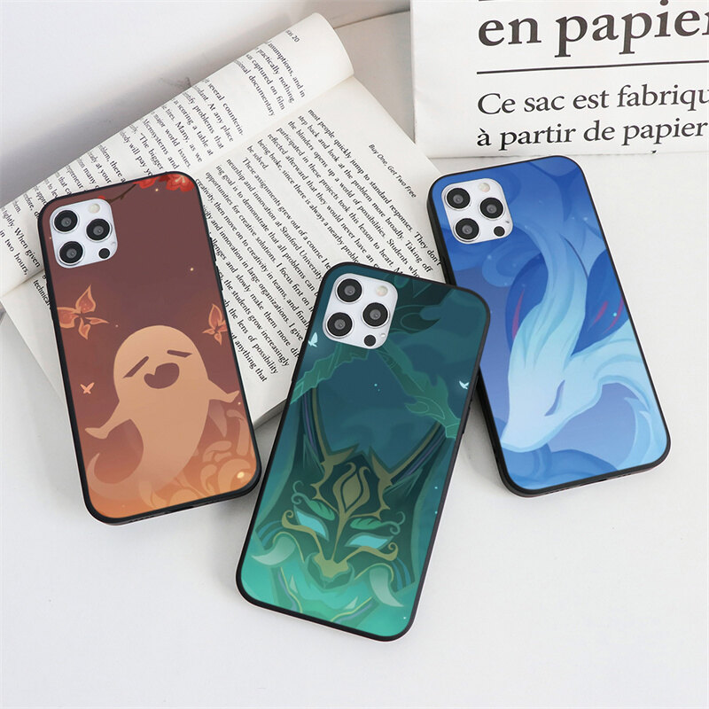 Genshin Ốp Lưng Điện Thoại Anime Impact Cho iPhone 11 12 13 Pro Max 7 8 6 6S 7S 8S Plus 5 SE Mini XR X XS Ốp Lưng TPU Phụ Kiện Silicon Mềm Ốp Lưng Điện Thoại Chống Sốc