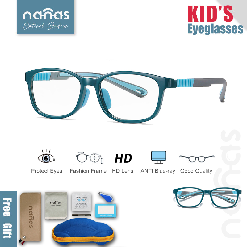 Nanas Trẻ Em Của Kính Mắt Kính Chống Bức Xạ Cho Trẻ Em/Chống Ánh Sáng Màu Xanh Bảo Vệ Mắt Kính/Có Thể Thay Thế Ống Kính/Chất Lượng Cao Khung Linh Hoạt/8-12 Tuổi ZC813