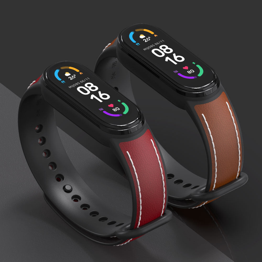 Dây Đeo Cho Xiaomi Mi Band 6 7 Dây Đeo Mi Band 5 Tương Thích Dây Đeo NFC MiBand 6 Phiên Bản Toàn Cầu Dây Đeo Mi Smart Band 5 6 7 Bằng Da Thật Phong Cách Mới Dây Đeo Vòng Đeo Tay Thay Thế Dây Đeo Đồng Hồ Thời Trang Cho Nam Nữ