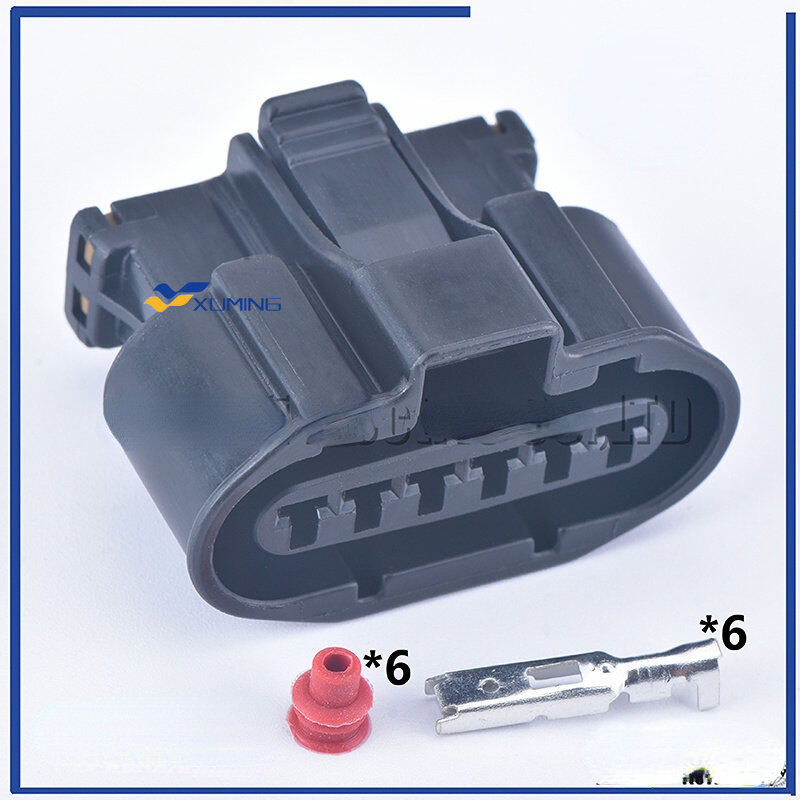 Xuming 1 Bộ 6 Pin (Cái) Nhà Phân Phối Cảm Biến MAF Tự Động Và Bộ Phận Đánh Lửa Đầu Nối Chống Nước Ô Tô MG640547-5 7223-7865-30 Cho Mitsubishi Nissan Proton Wira MMC Perdana Waja Nhà Phân Phối Vị Trí Bướm Ga Đầu Nối Ổ Cắm Thân