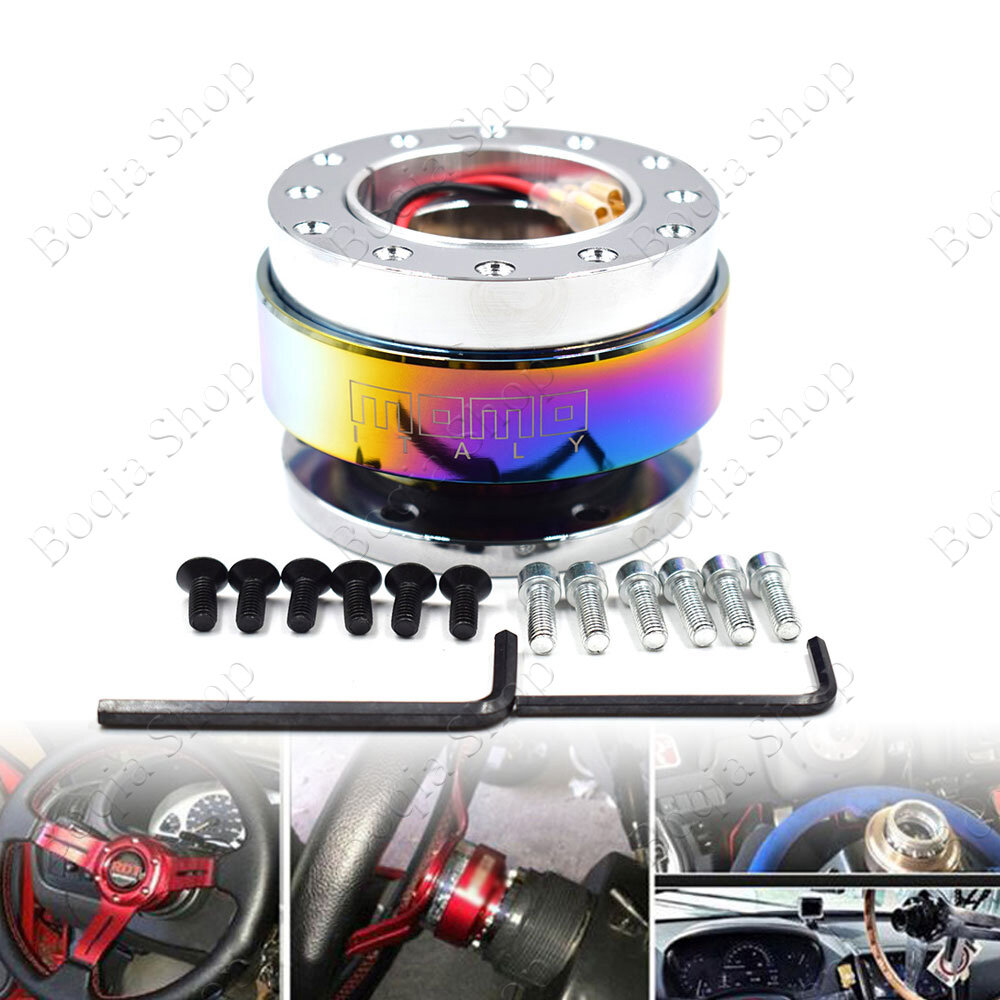 Universal MOMO Nhôm Car Auto Phát Hành Nhanh Tay Lái Chống Trộm Snap Off Hub Adapter Boss Bóng Loại Khóa Kit