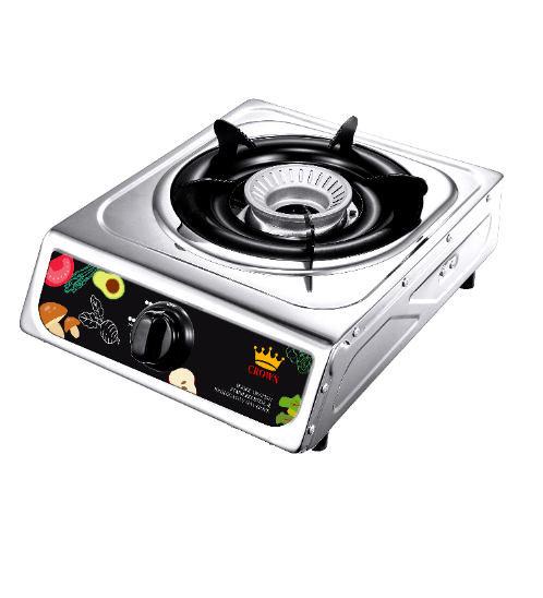 GHBathroom_Mall-CROWN เตาแก๊สตั้งโต๊ะหน้าสเตนเลส 1 หัวเตา หัวเหล็กหล่อ CR-012021 ร้านค้าเเนะนำ ราคา 620 บาท*ส่งฟรี