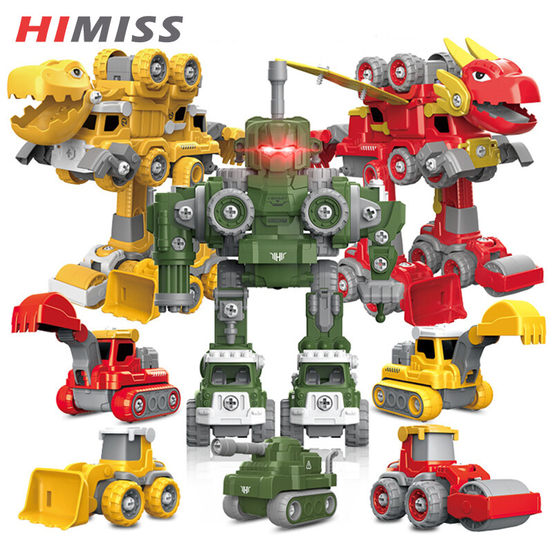 HIMISS RC 5-in-1 Assembled Deformation Robot Toy Disassembly Assembly