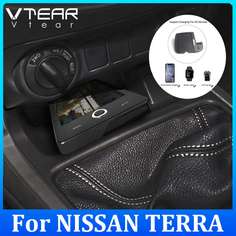 Vtear For Nissan TERRA 2018-2022 Car Qi Wireless Charger Fast Cell Phone Charging Plate Interior Modification Auto Parts ราคา 2,763 บาท*ส่งฟรี