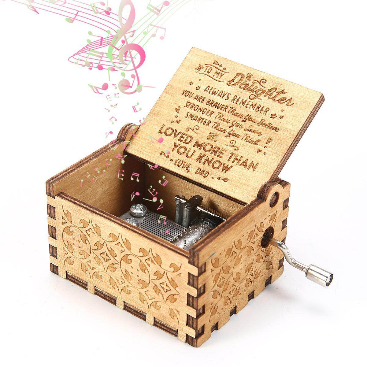 Hosdog Direct Cổ Gỗ Hộp Nhạc, tay Quay Cổ Điển Âm Nhạc Hộp dành cho Trẻ Em Trẻ Em Bạn Bè Quà Tặng Sinh Nhật-Em là Ánh Nắng Mặt Trời