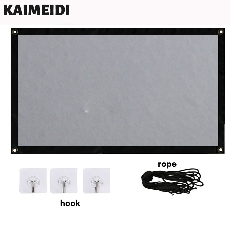 Kaimeidi gấp xách tay mềm đơn giản rèm 100 "120" ngoài trời máy chiếu hd màn hình phim