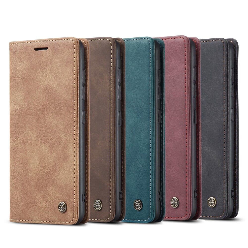 Ốp Ví Retro Cho Samsung S21 S21Plus S21Ultra S20Ultra / S8 S9 S10 S20 Plus / S10E S10Lite S10 5G / S7 S7 Edge Ốp Lưng Nắp Gập Da Nam Châm Đứng Thẻ Tín Dụng Sang Trọng
