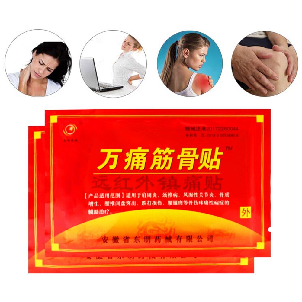 Livecity mall 24 cái/3 túi miếng dán giảm đau lưng miếng dán giảm đau đầu gối chăm sóc sức khỏe cơ bắp chỉnh hình đau