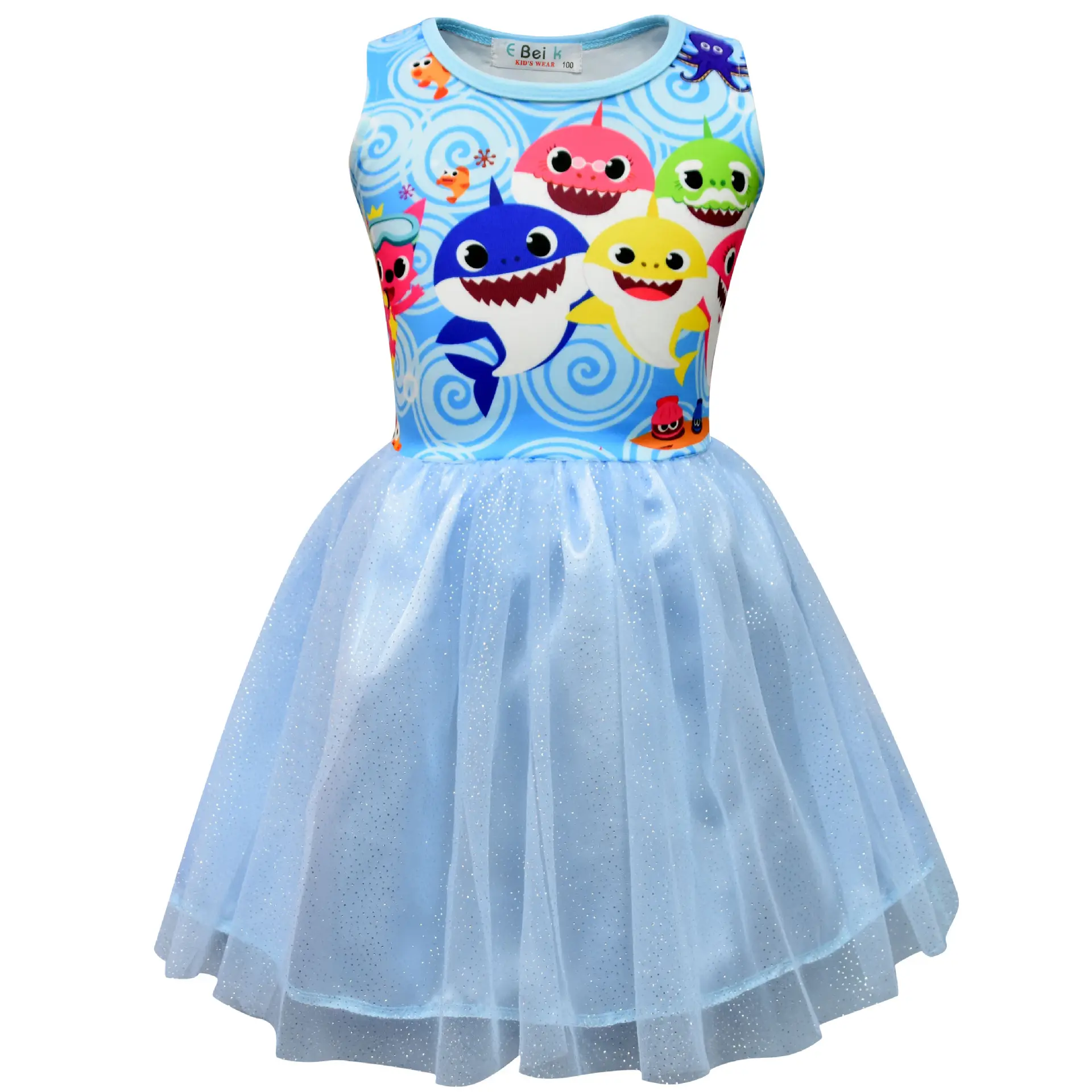 baby shark twirl dress