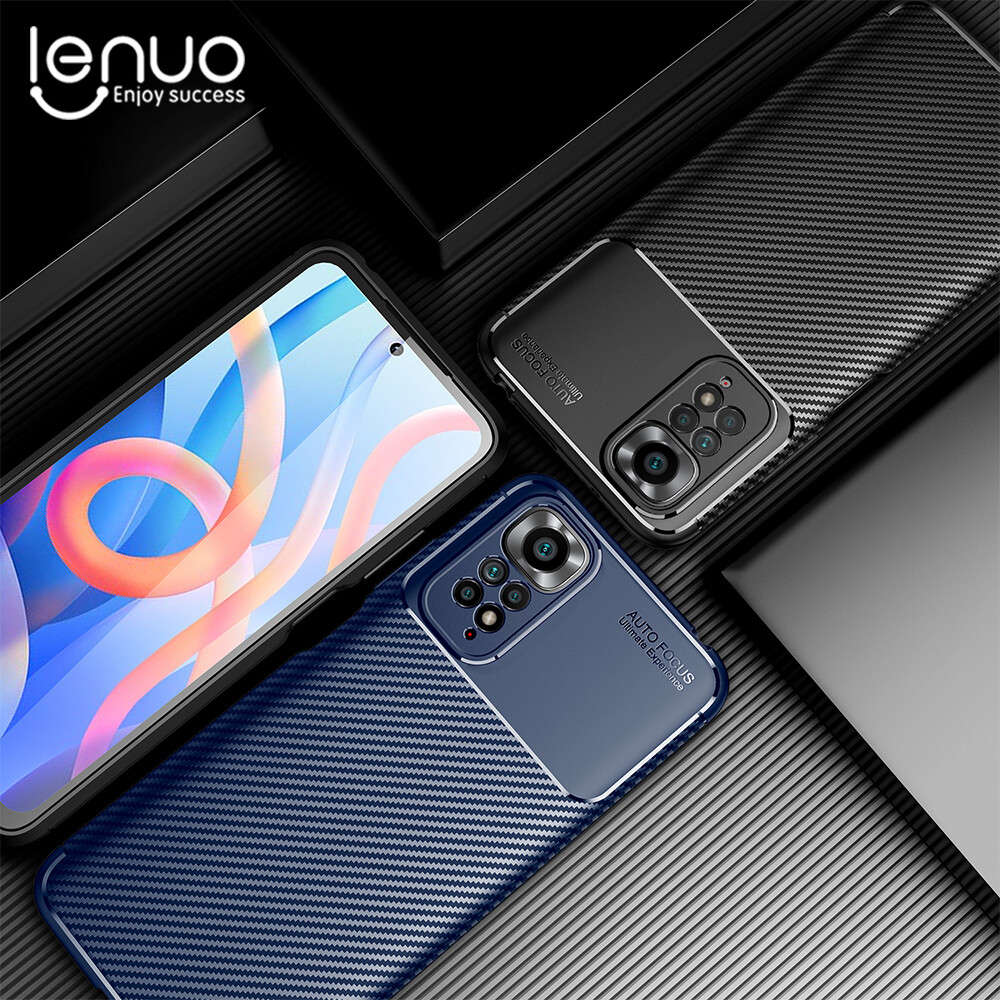 Lenuo Ốp Cho Xiaomi Redmi Note 11 / Note 11S / Note 11 Pro / Note 11 Pro 5G-Ốp Lưng Điện Thoại Di Động Mờ Chống Sốc Bằng Sợi Carbon TPU Chống Trầy Xước