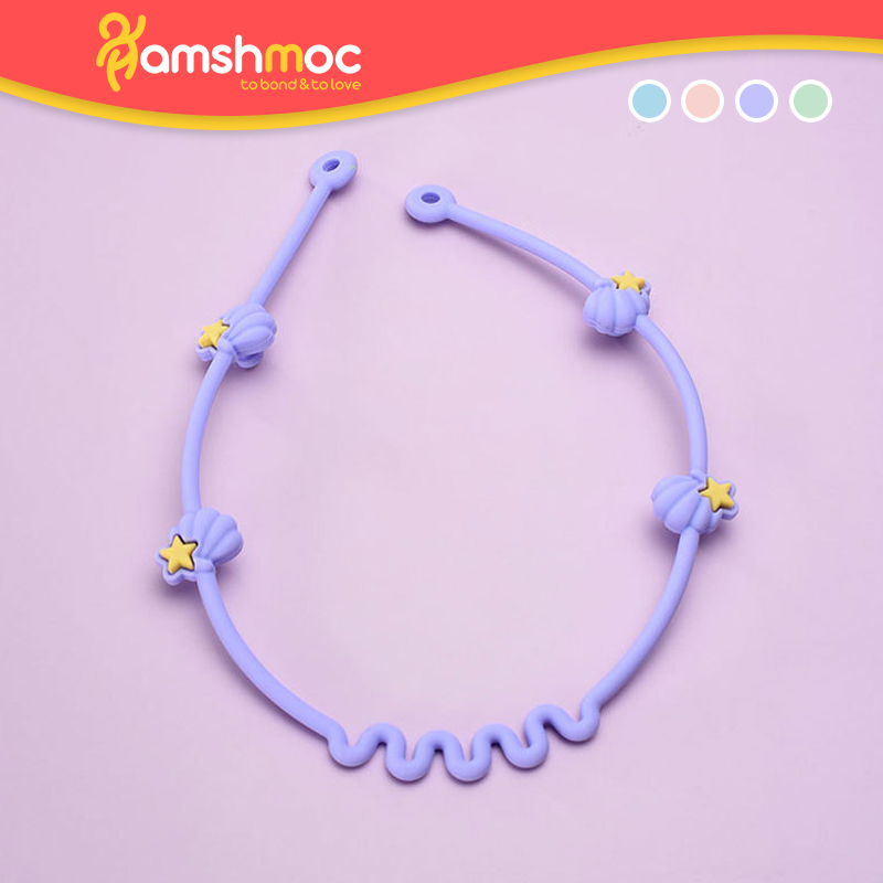 HamshMoc Baby Silicone Anti-Lost Anti-Drop Chain Strap Adjustable Pacifier Bottle Accessories Safety Food Grade Molar Stick Gum Toy