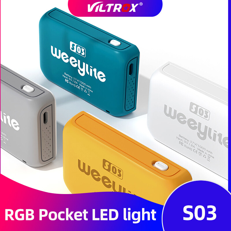 Viltrox Weeylite Đèn LED Video RGB Mini Bỏ Túi S03 Đèn Bảng Camera Chiếu Sáng Chụp Ảnh Để Trang Điểm Chụp Ảnh Điện Thoại Thông Minh Selfie