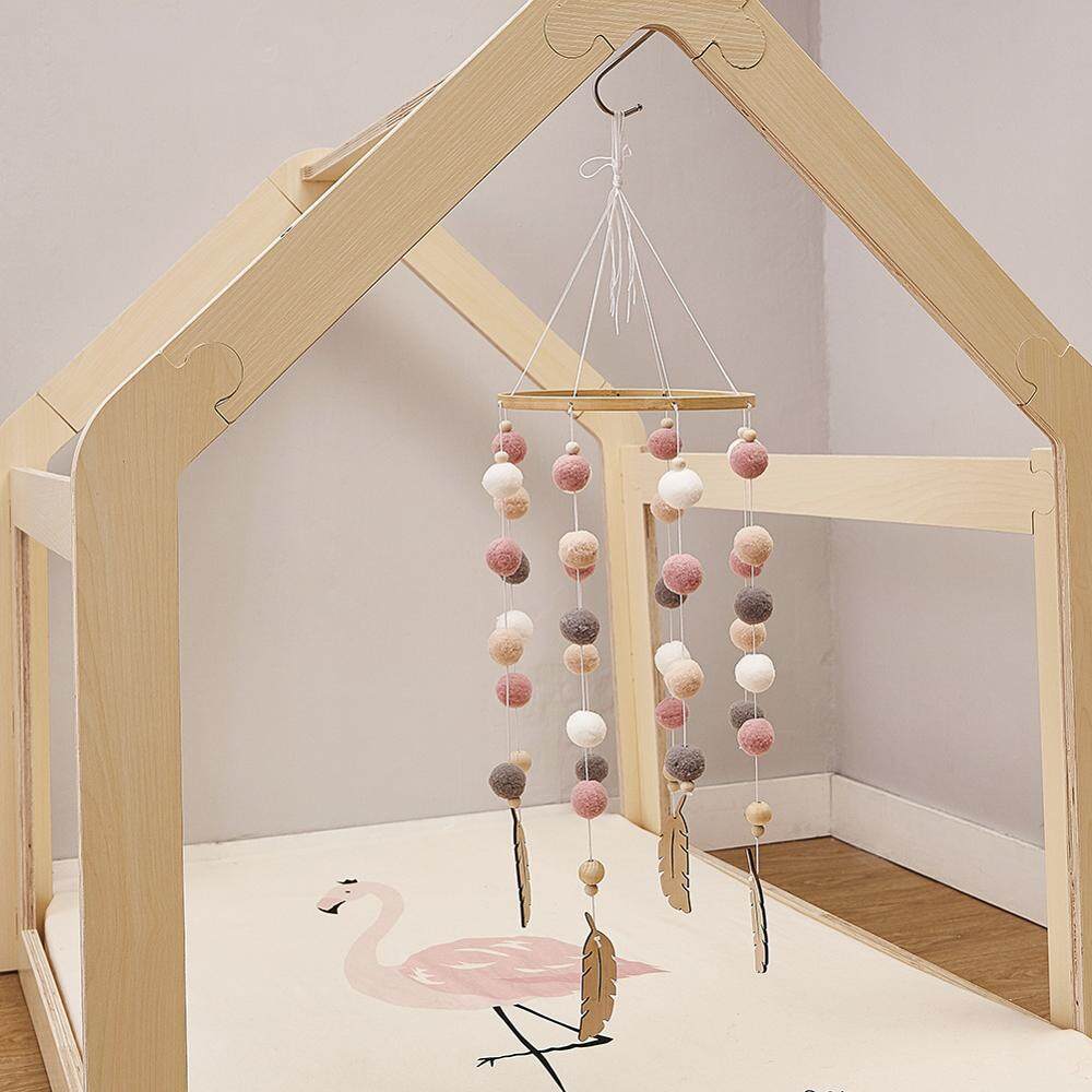 Baby Wooden Rattle Bed Bell Mobile Wooden Play Gym Baby Toys For 0
