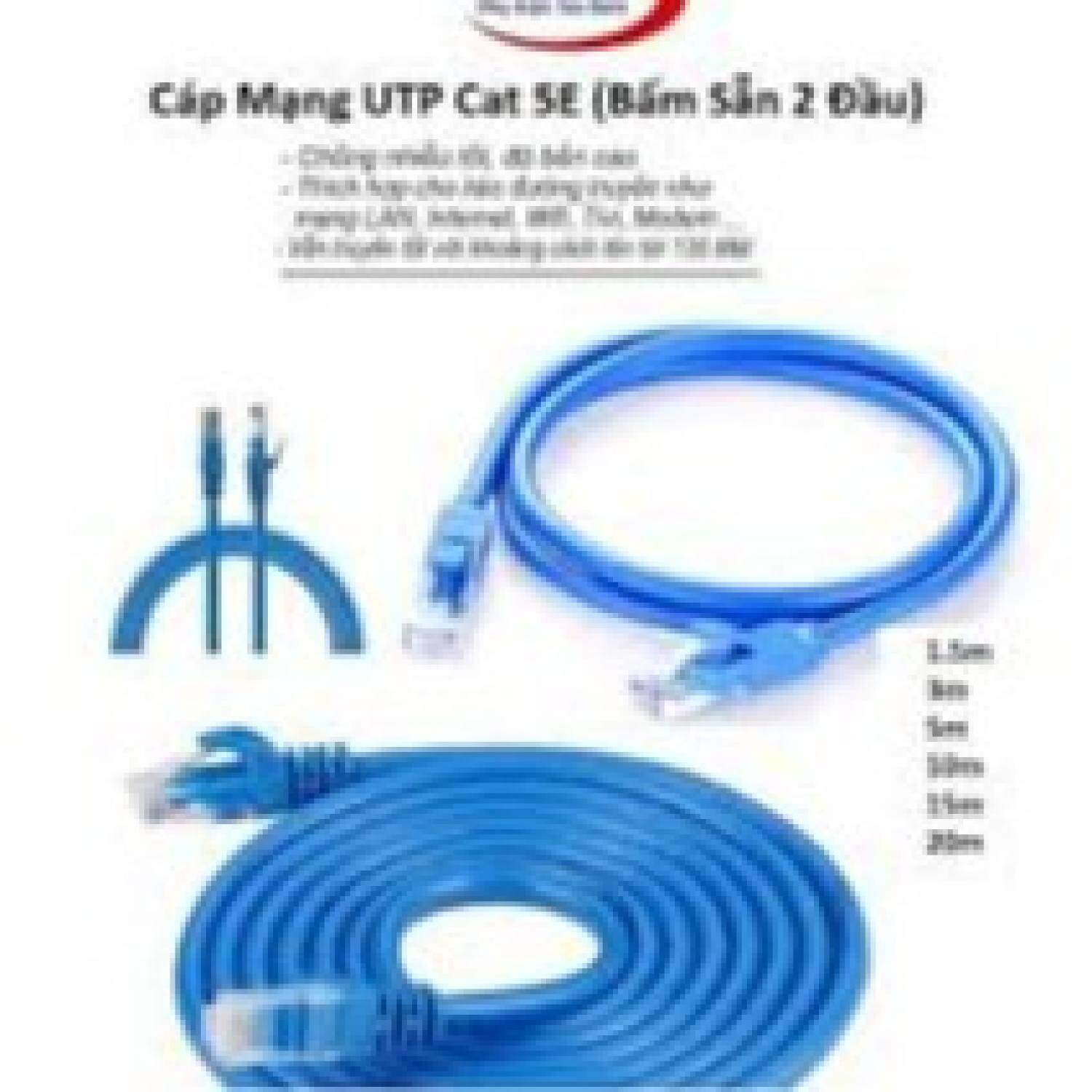 Cáp mạng lxf bấm sẵn đúc 2 đầu cat5e- full box 1m/ 2m/ 5m/10m - dây loại tốt