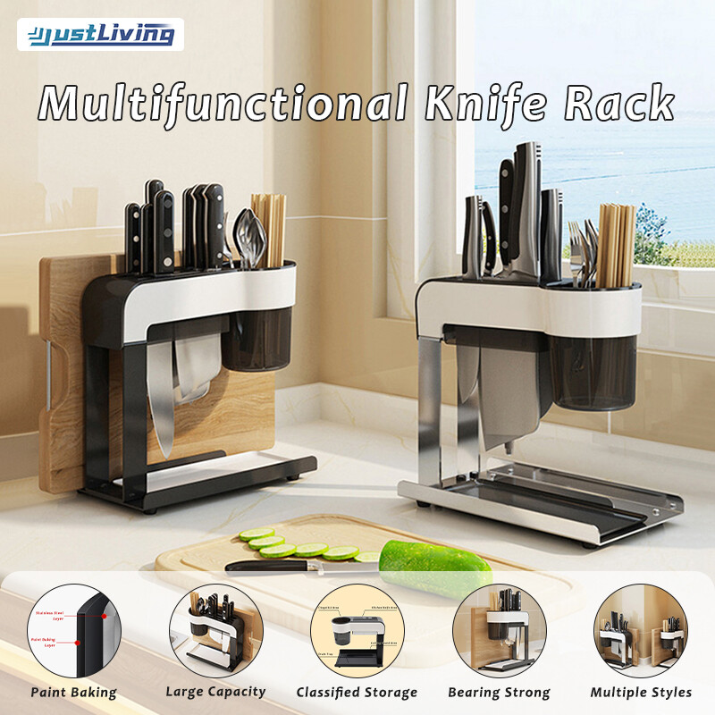 JustLiving 1PC 304 Stainless Steel Kitchen Storage Rack Kitchen Tools Cooking Utensils Tableware Tube Stainless Steel Chopsticks Knife and Fork Storage Box Kitchen Drain Storage Tool One Piece Organizer ราคา 1,267 บาท*ส่งฟรี