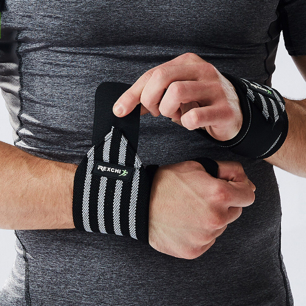 WBOTPH กีฬายกน้ำหนักแถบยืดหยุ่นรั้งข้อมือสายรัดข้อมือรองรับผ้าพันข้อมือผ้าพันแผล Bracers