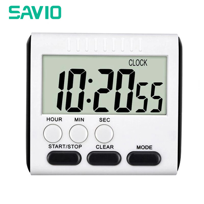 Savio đồng hồ bấm giờ nhà bếp đồng hồ đếm ngược hẹn giờ nấu ăn mini kỹ thuật số lcd đa năng đồng hồ bấm giờ nhắc nhở từ tính báo thức lớn