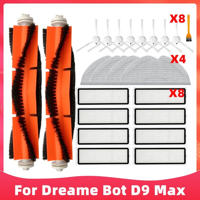 Giẻ lau cạnh chính giẻ lau nhà bộ lọc hepa thay thế cho xiaomi dreame bot d9 max phụ kiện máy hút bụi robot
