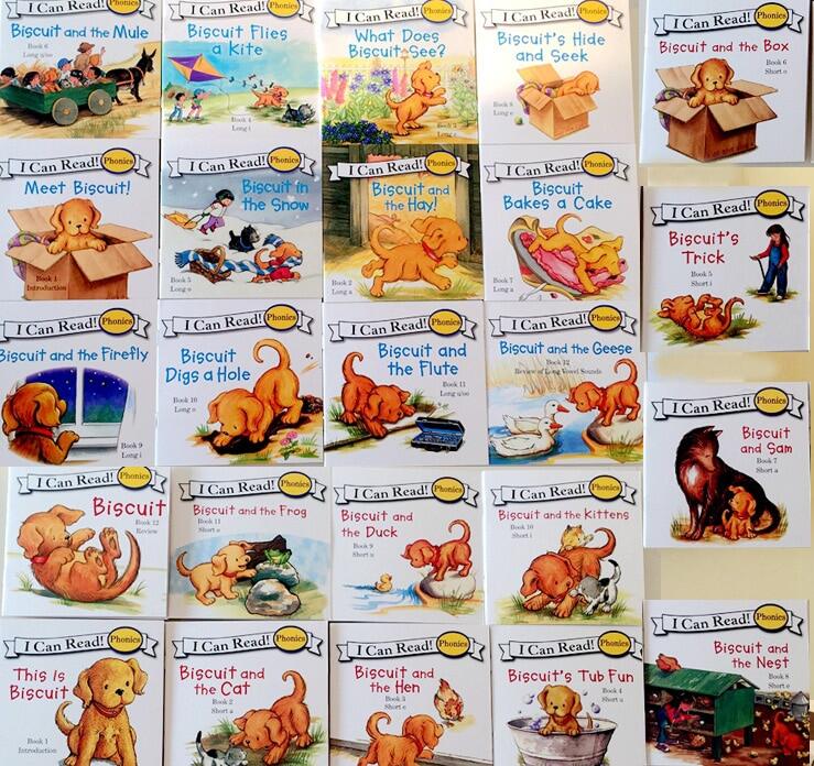 12Books Biscuit Series Phonics English Picture Books I Can Read For Child