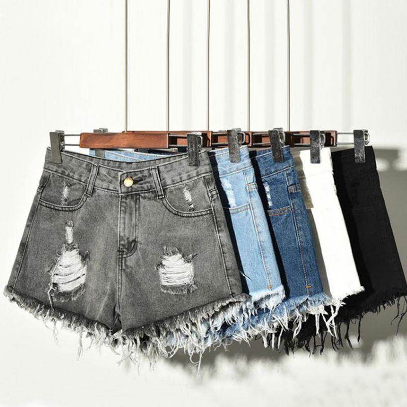 Fashion Sexy Women High Waist Ripped 